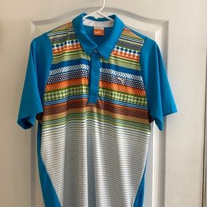 Puma Cool Cell polo with tribal colors size medium